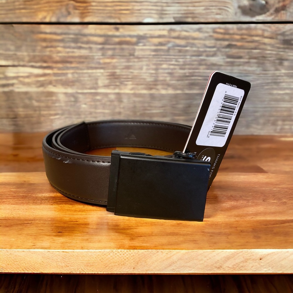 Mission Belt Sz:Small up to 32”W Dark Chocolate Brown Genuine Leather NWT